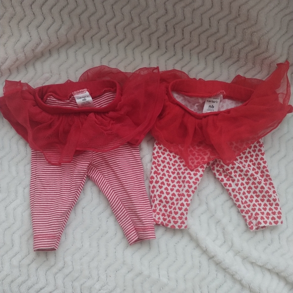 2 Carter's Twin Valentine Onsie & Legging Tutu Set - Picture 11 of 11